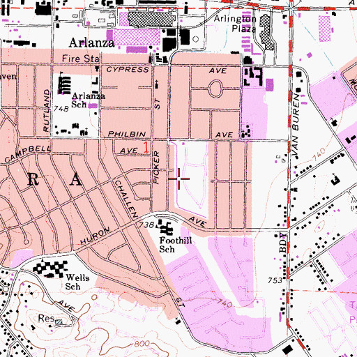 Topographic Map of John Bryant Park, CA