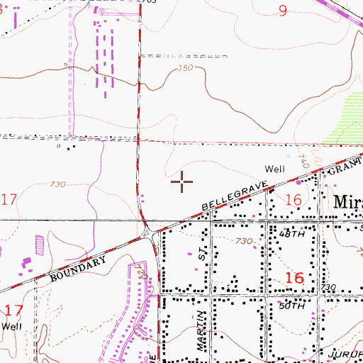 Topographic Map of Jurupa Valley High School, CA