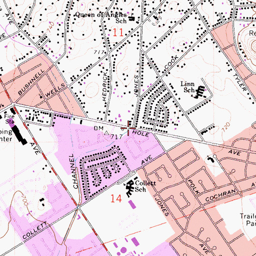 Topographic Map of La Sierra Community Church, CA
