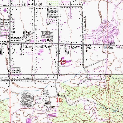 Topographic Map of Mesa Grande Academy, CA