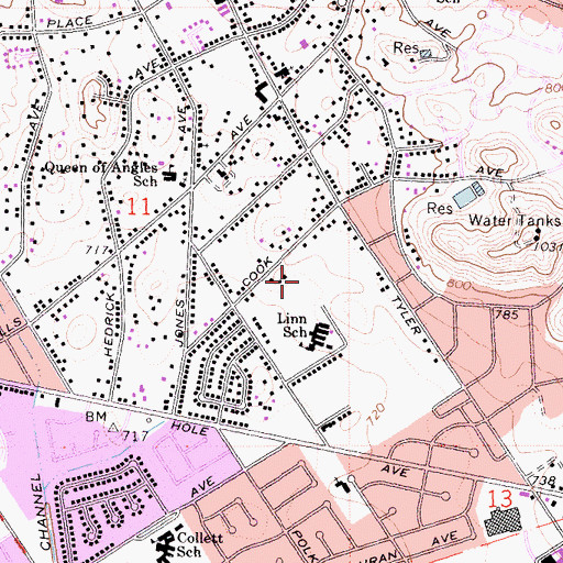 Topographic Map of Myra Linn Park, CA