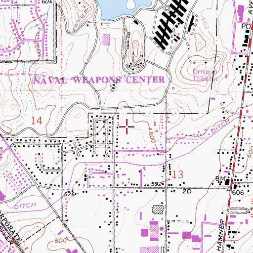 Topographic Map of Riverside Community College Norco Campus, CA