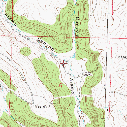 Topographic Map of West Alamo Canyon, CO