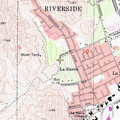 Topographic Map of Valley View Elementary School, CA
