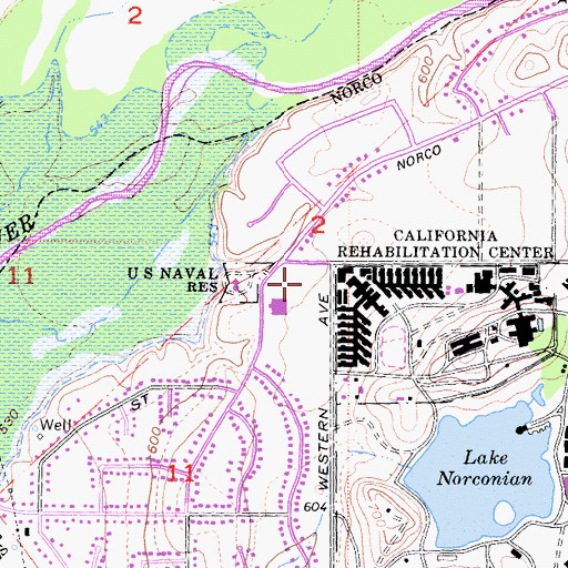 Topographic Map of Wayne Makin Field, CA