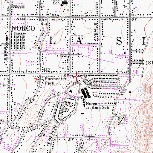 Topographic Map of Church of the Rock, CA