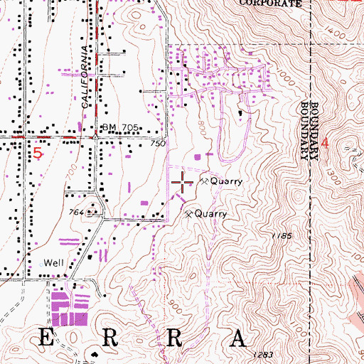 Topographic Map of Ingalls Park, CA