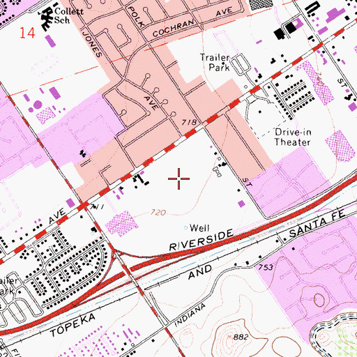 Topographic Map of Kaiser Permanente Riverside Medical Center, CA