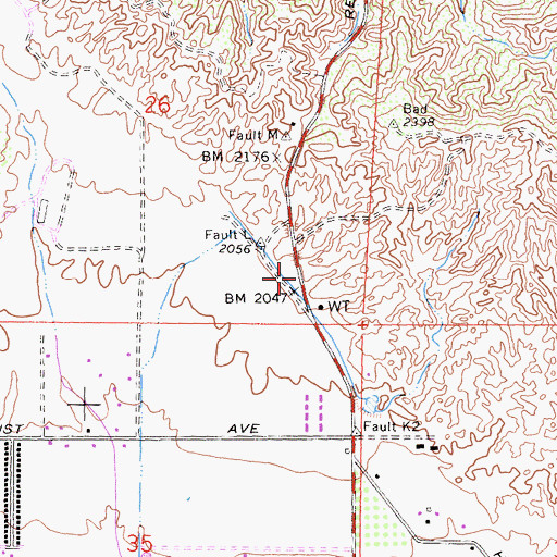 Topographic Map of Moonlight Rim, CA