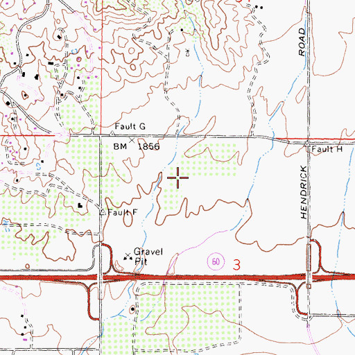 Topographic Map of Oliver Elementary School, CA