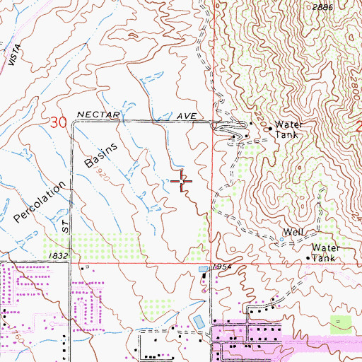 Topographic Map of Quail Valley School, CA