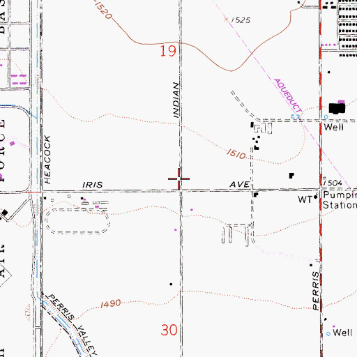 Topographic Map of Rainbow Ridge Elementary School, CA