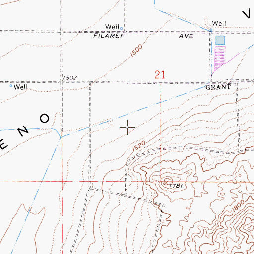 Topographic Map of Riverside Community College Moreno Valley Campus, CA