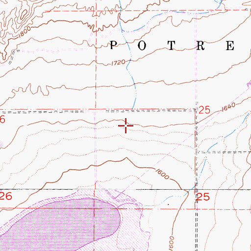 Topographic Map of Upland Game Hunting Area, CA