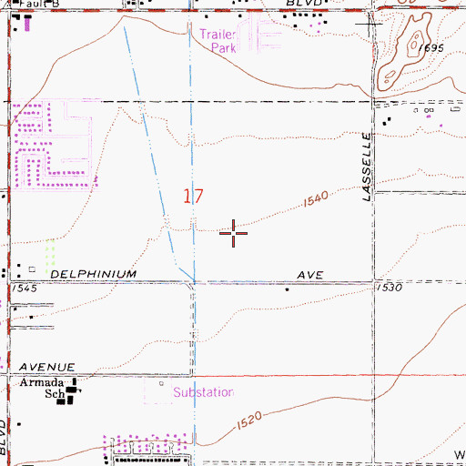 Topographic Map of Woodland Park, CA
