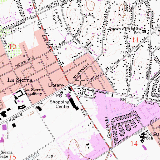 Topographic Map of Church of Christ, CA