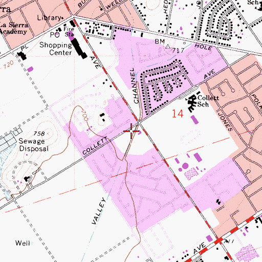 Topographic Map of The Church of Jesus Christ of Latter Day Saints, CA