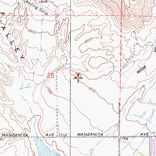 Topographic Map of Lakeshore Village Shopping Center, CA