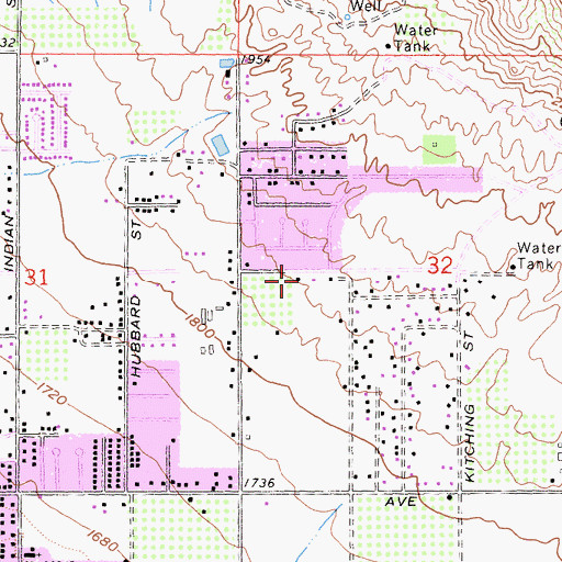 Topographic Map of North Ridge Shopping Center, CA