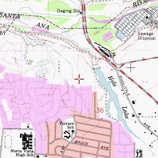Topographic Map of Rutland Park, CA