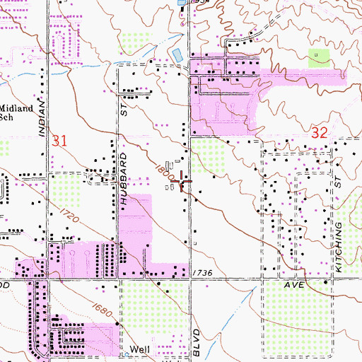 Topographic Map of Shepherd of the Valley Lutheran Church, CA