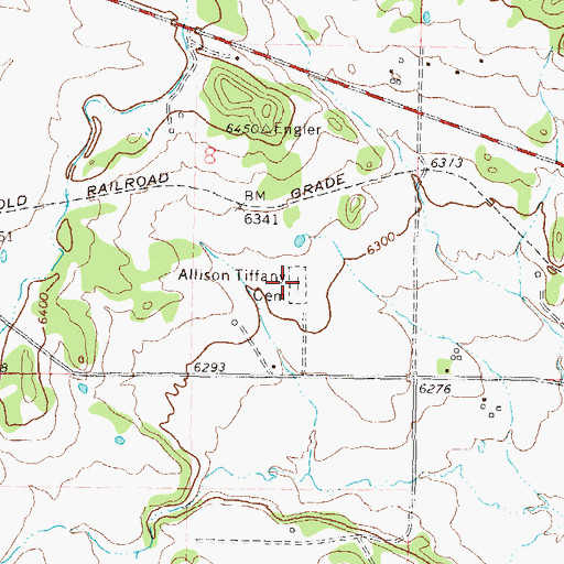 Topographic Map of Allison Tiffany Cemetery, CO