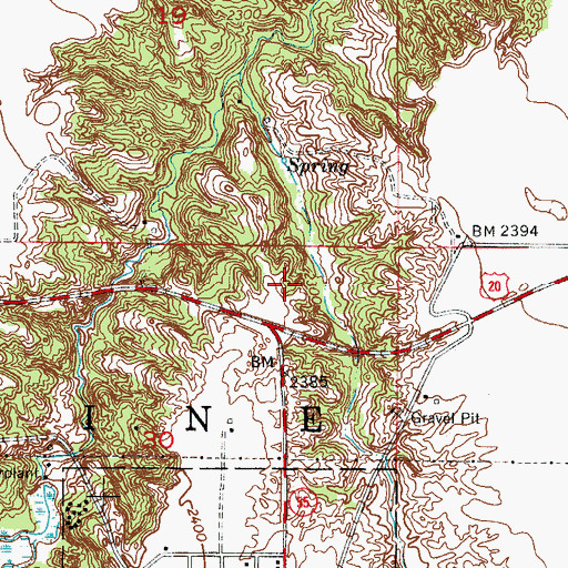 Topographic Map of Pine Valley Resort and Campgrounds, NE