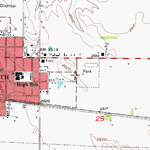 Topographic Map of Berean Fundamental Church, NE
