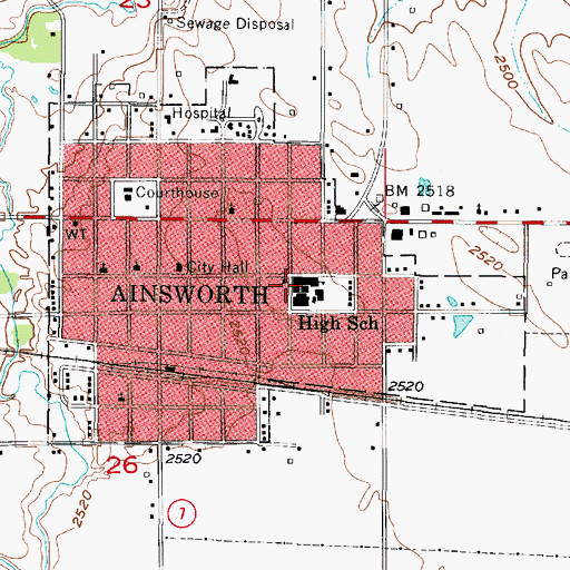 Topographic Map of Church of the Nazarene, NE