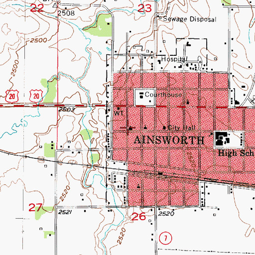Topographic Map of Congregational United Church of Christ, NE