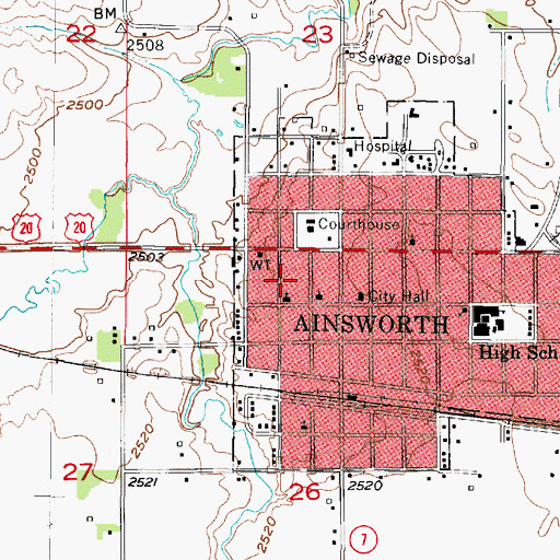 Topographic Map of Jehovahs Witnesses Kingdom Hall, NE