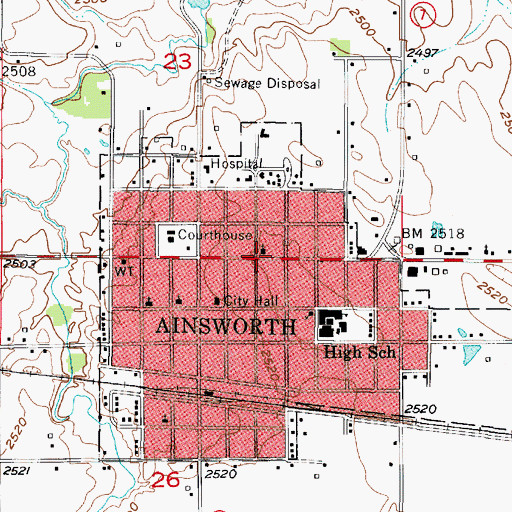 Topographic Map of Zion Lutheran Church, NE