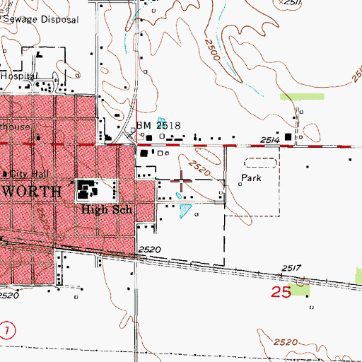 Topographic Map of Saint Pius X Catholic Church, NE