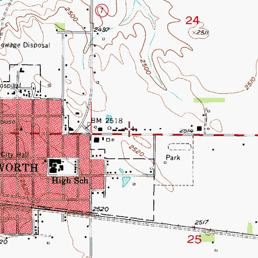 Topographic Map of Evangelical Free Church, NE