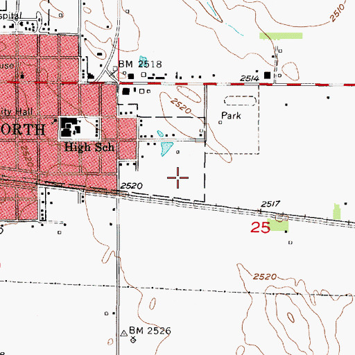 Topographic Map of Brown County Clinic, NE