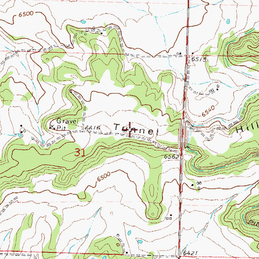 Topographic Map of Tunnel Hill, CO