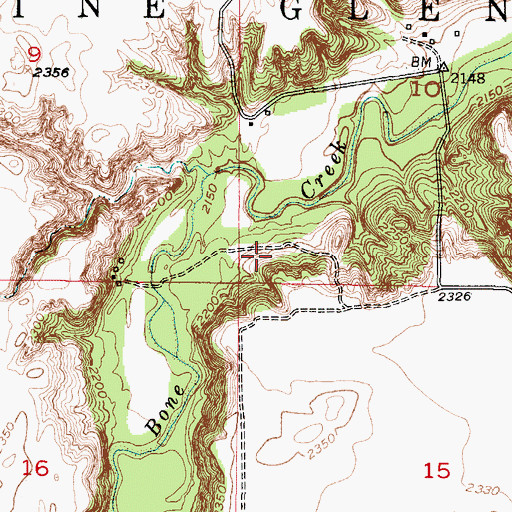 Topographic Map of Keller Park Ponds, NE