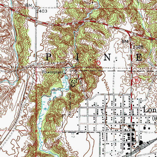 Topographic Map of Long Pine Tourist Park, NE