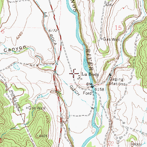 Topographic Map of La Boca, CO