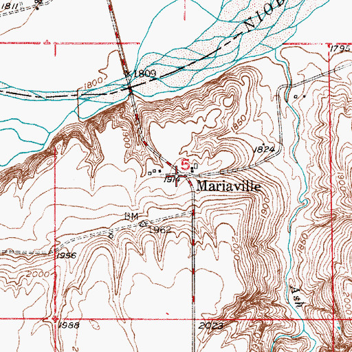 Topographic Map of Mariaville Post Office (historical), NE