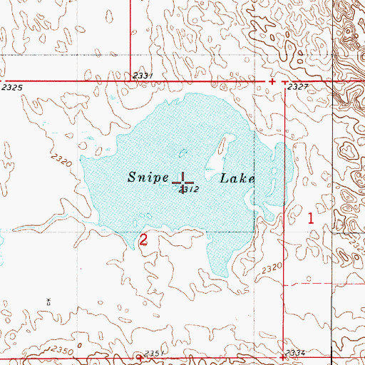 Topographic Map of Snipe Lake, NE