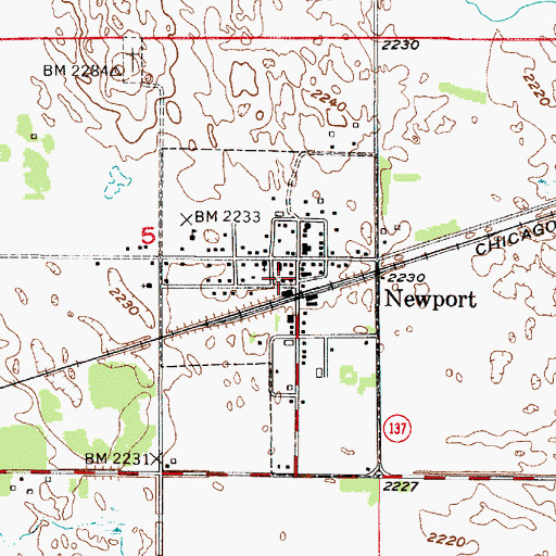 Topographic Map of Newport Volunteer Fire Department, NE