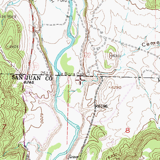 Topographic Map of Cemetery Canyon, NM