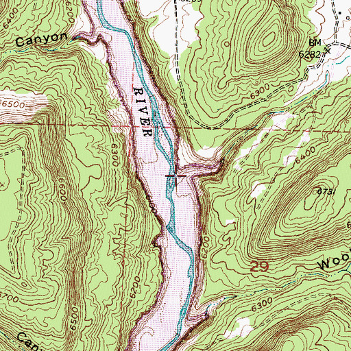 Topographic Map of Benito Canyon, NM