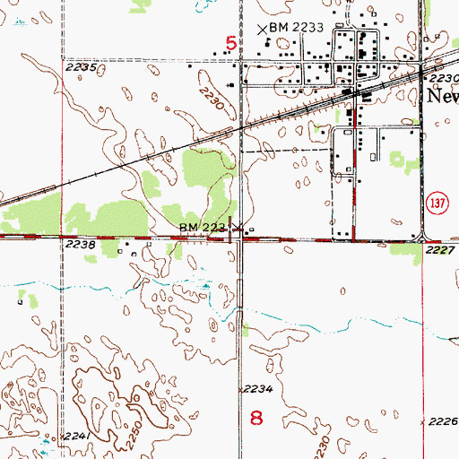 Topographic Map of Spring Valley Park Historical Marker, NE