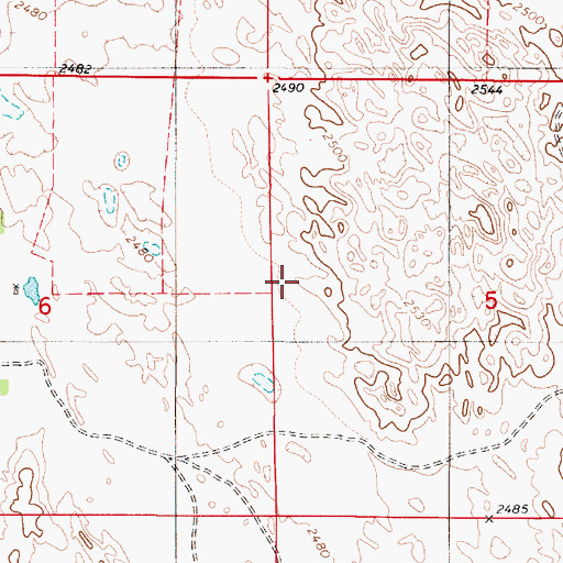 Topographic Map of Township of Pewaukee, NE