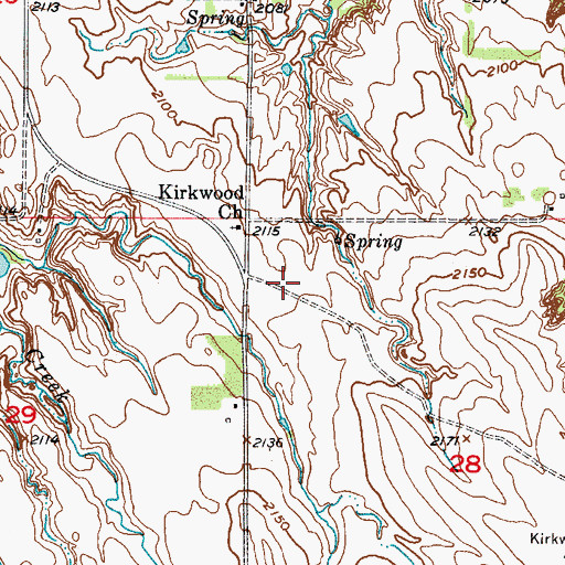 Topographic Map of Township of Kirkwood, NE