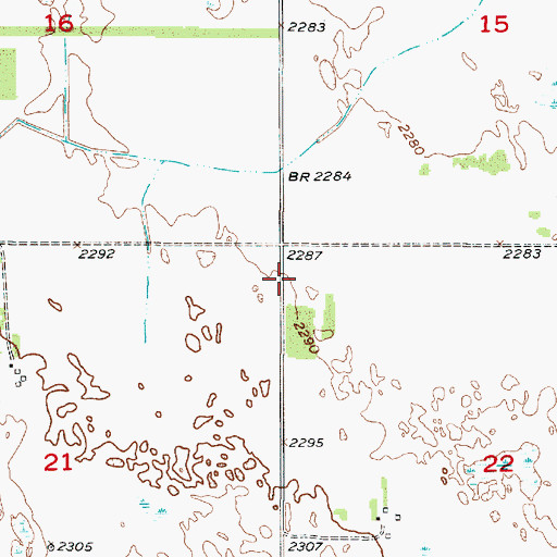 Topographic Map of Township of Center, NE