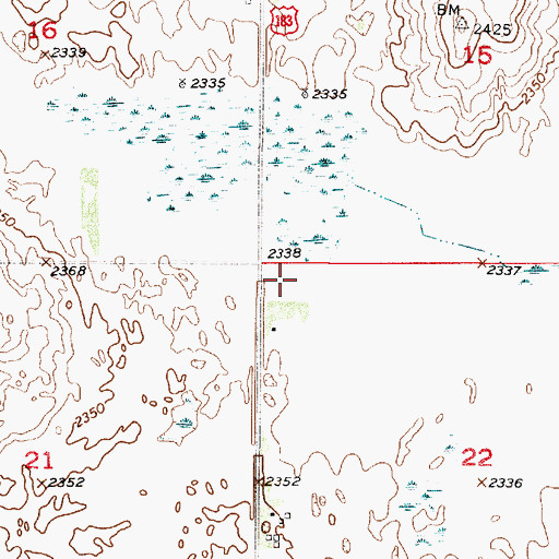Topographic Map of Township of Bassett, NE