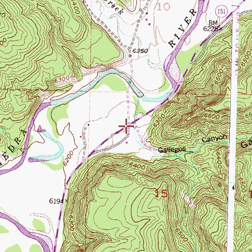 Topographic Map of Gallegos Canyon, CO